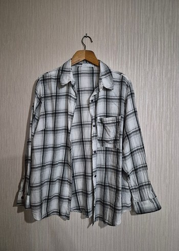 Primark Keten Kumas Ekose Rahat Gomlek