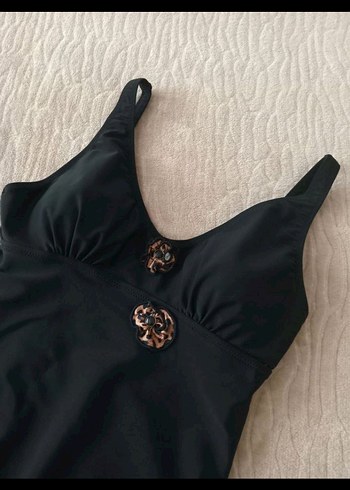 m Beden Tokalı Siyah Strappy Kadın Mayo m beden kaliteli