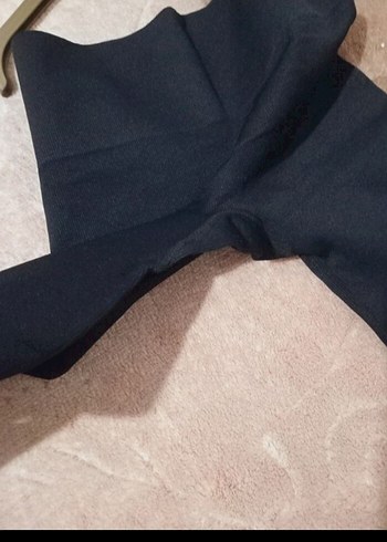 Siyah Mini Hamile Şortu ful likrali - Görsel 2