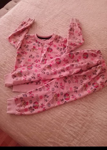 Frozen Dantel Detaylı Pembe Kız Çocuk Pijama Takımı Elsa & anna