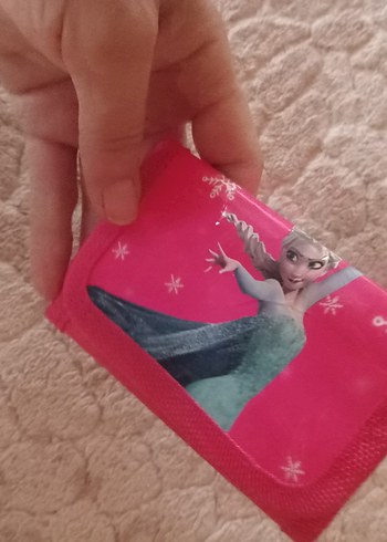 Renkli Baskılı Çocuk Cüzdanı - Pembe frozrn elsa - Görsel 3