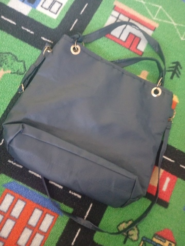 Lacivert Deri Kadın Omuz Çantası - Görsel 2