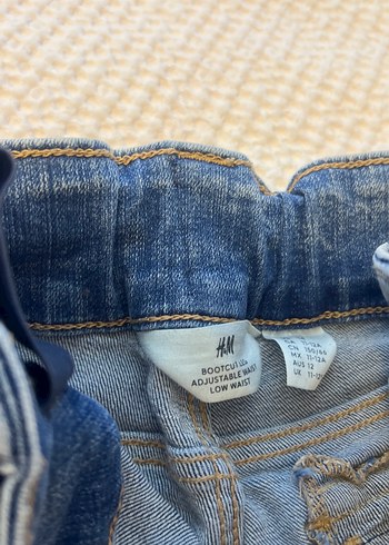 Kız Çocuk Mavi Bağlama Desenli Denim Pantolon - Görsel 5