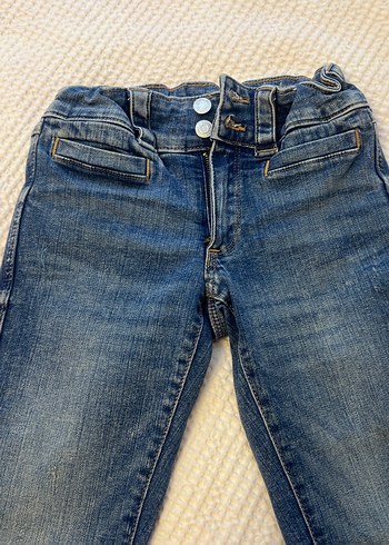 H&M Kız Çocuk Mavi Bağlama Desenli Denim Pantolon