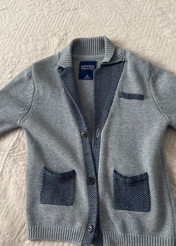 Gri Erkek Çocuk Triko Hırka - Görsel 5