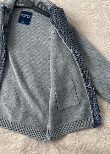 Gri Erkek Çocuk Triko Hırka - Görsel 3