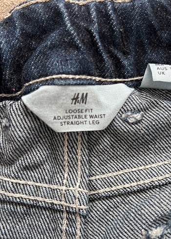 Lacivert Bol Kesim Unisex Jean Pantolon - Görsel 5