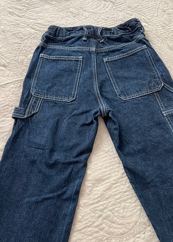 Lacivert Bol Kesim Unisex Jean Pantolon - Görsel 3
