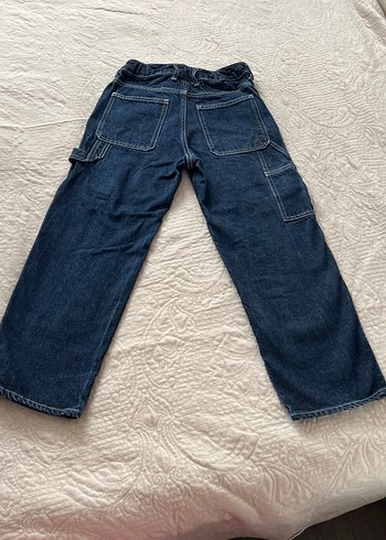 Lacivert Bol Kesim Unisex Jean Pantolon - Görsel 2
