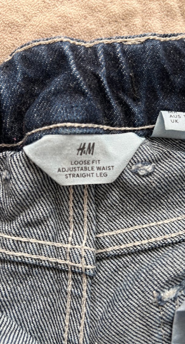 Lacivert Bol Kesim Unisex Jean Pantolon - Görsel 5