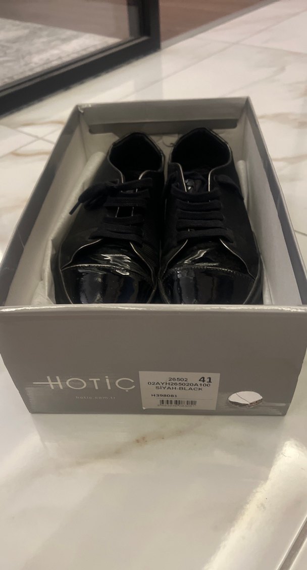 Parlak Siyah Erkek Sneakers - Görsel 5