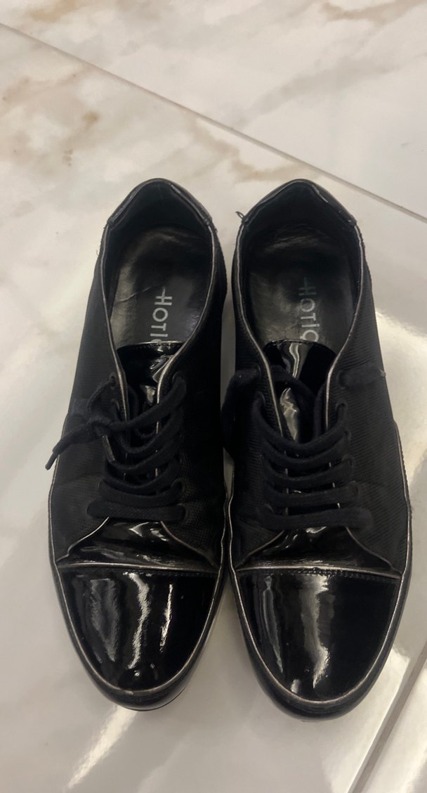 Parlak Siyah Erkek Sneakers - Görsel 2