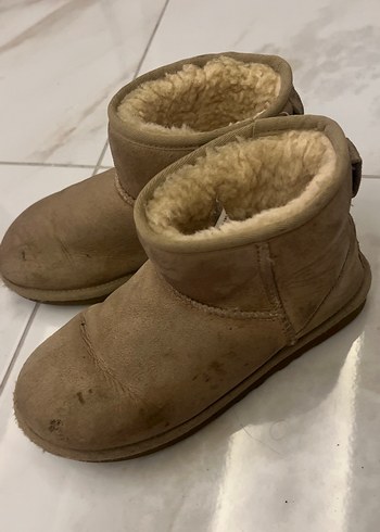 Bej Süet UGG Kadın Dolgu Topuk Bot - Görsel 3