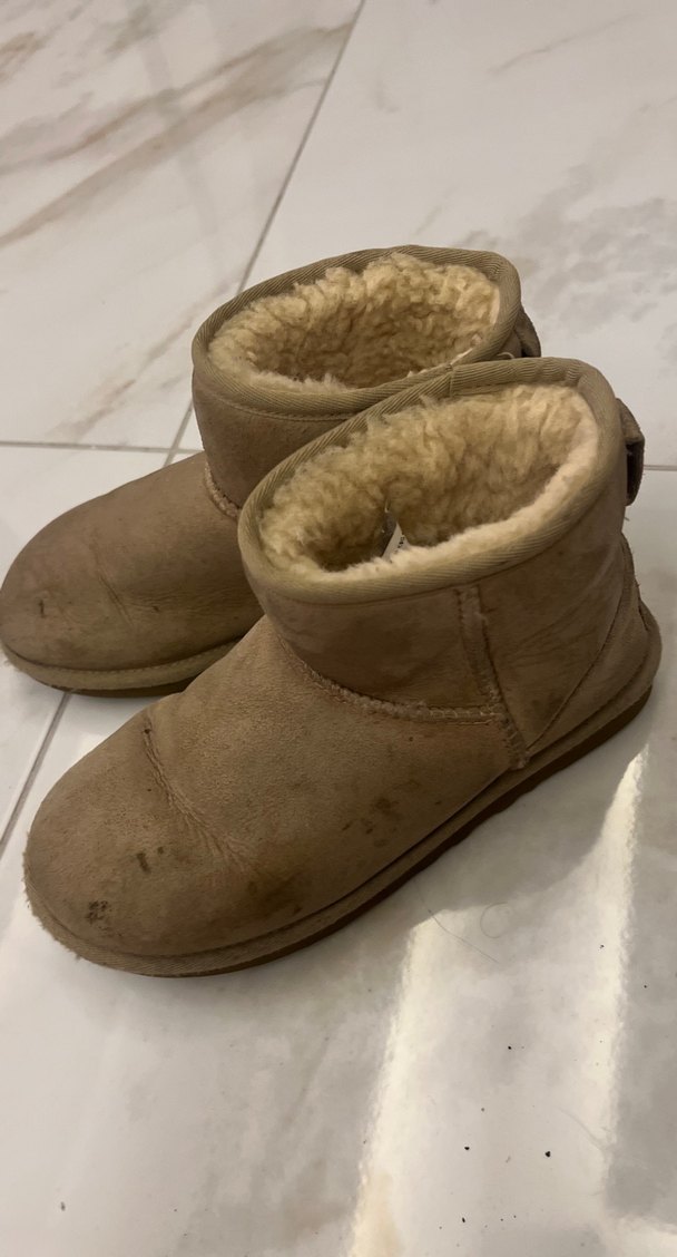 Bej Süet UGG Kadın Dolgu Topuk Bot - Görsel 3