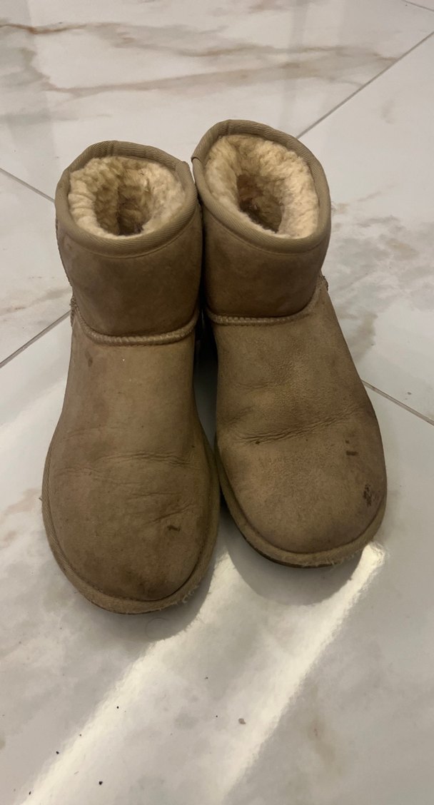 Bej Süet UGG Kadın Dolgu Topuk Bot - Görsel 4