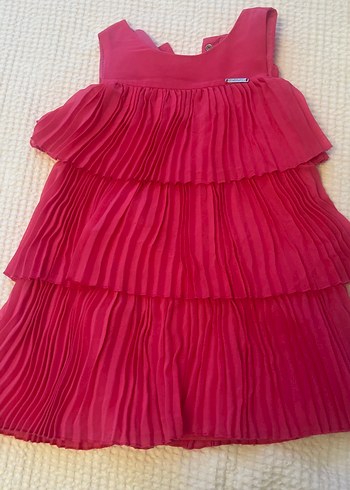 Mayoral Pembe Pilili Kolsuz Kız Çocuk Elbise - Görsel 6