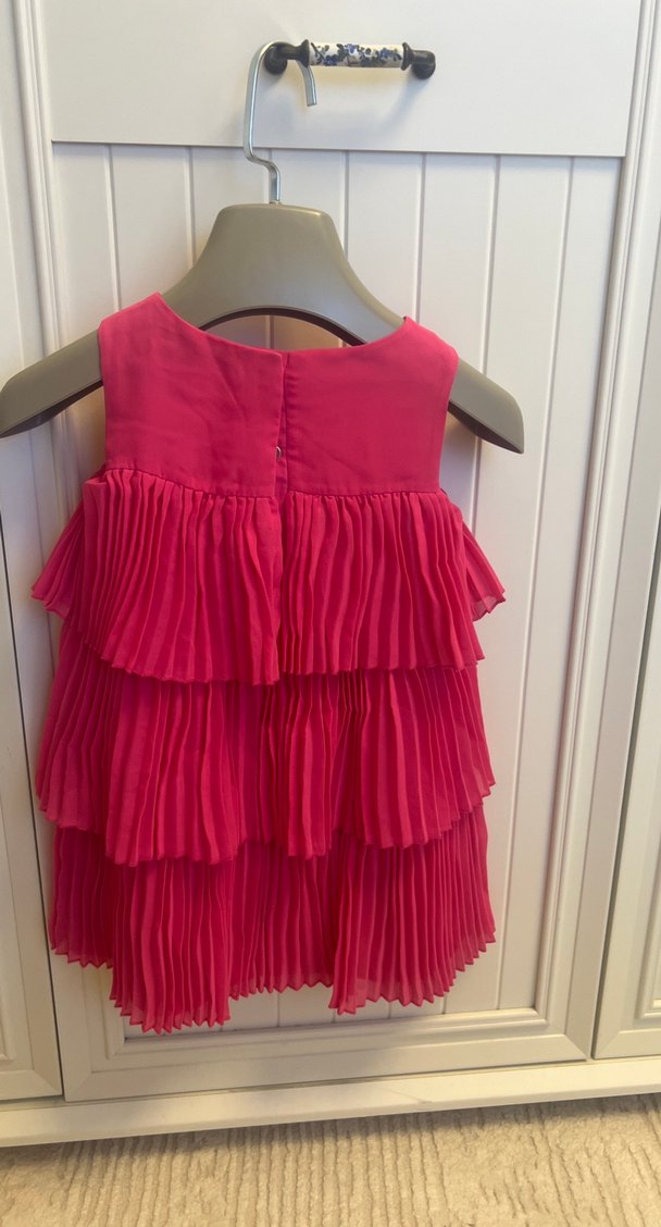 Mayoral Pembe Pilili Kolsuz Kız Çocuk Elbise - Görsel 2