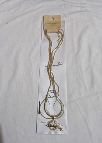 Uzun Altın Zincirli Gotik Kolye - Görsel 2