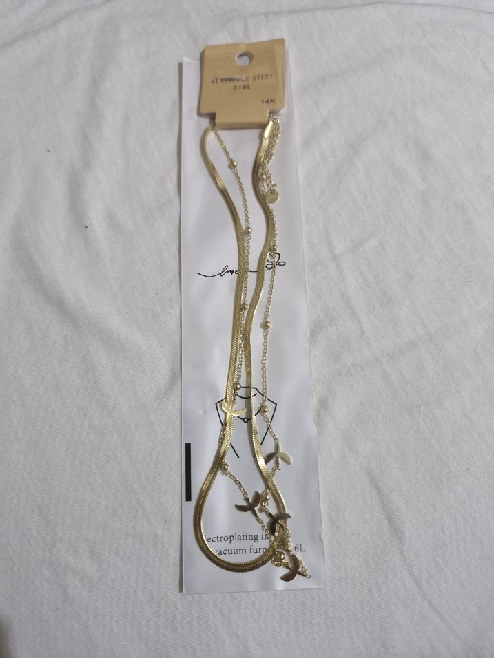 Bej Minimalist Kadın Kolye - Görsel 2