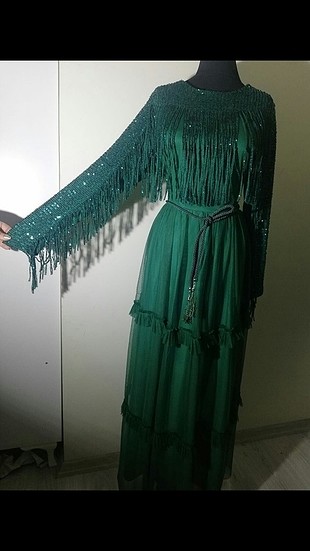 yeşil elbise