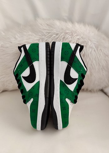 36 Beden yeşil Renk Yeşil Siyah Bağcıklı Spor Sneaker