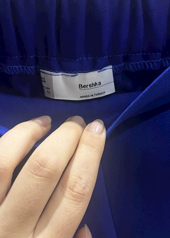 Bershka Kadın Mavi Bershka Fit Kumaş Pantolon
