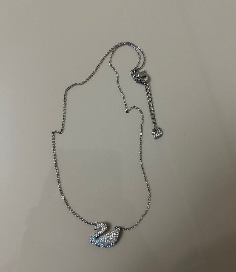 Swarovski Mini Mavi Pul İşlemeli Kolyeler - Görsel 3