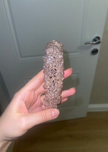 Taşlı toz pembe nişan tacı (sıfırdır) - Görsel 7