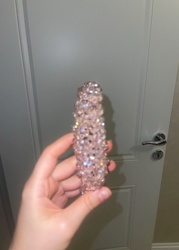 Taşlı toz pembe nişan tacı (sıfırdır) - Görsel 2