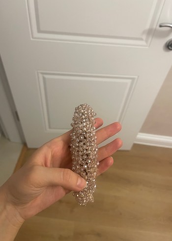 Taşlı toz pembe nişan tacı (sıfırdır) - Görsel 10