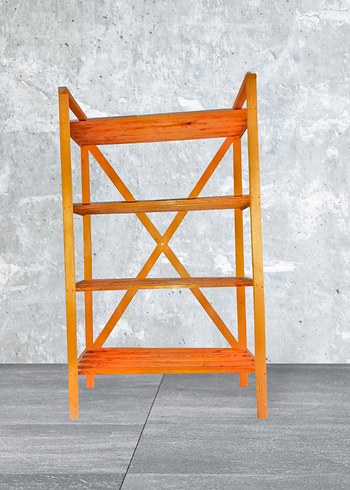 Renkli Ahşap Saksı Rafı - Görsel 3