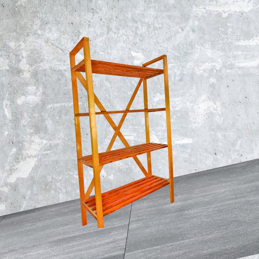 Renkli Ahşap Saksı Rafı - Görsel 2