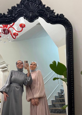 36 Beden Tozpembe belden bağlamalı abiye