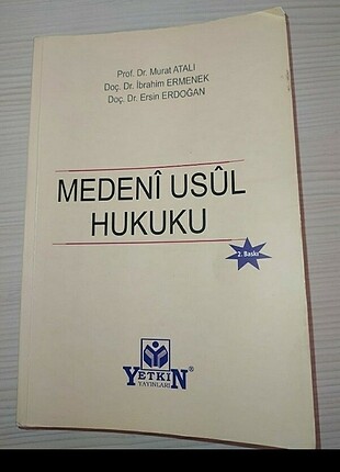Medeni usul hukuku hukuk kitabı