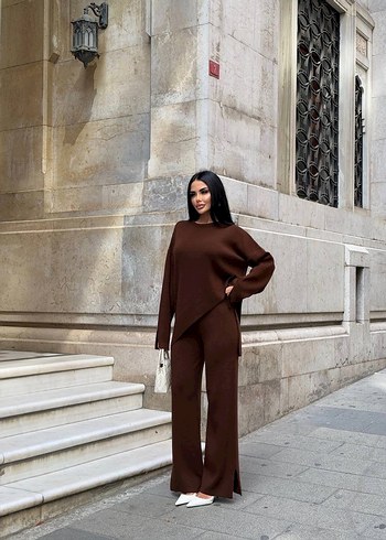 Kadın Acı kahve PREMİUM kalite triko takım
