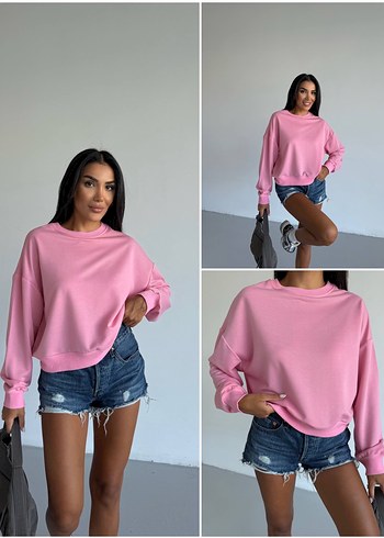 Pembe Oversize Mini Sweatshirt