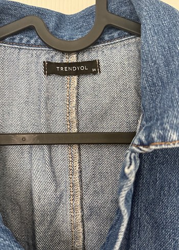 Kısa Kollu Denim Mini Elbise - Görsel 3