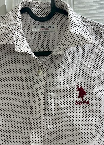 Düğmeli Bordo Desenli Pamuklu Kadın Gömlek - Görsel 2