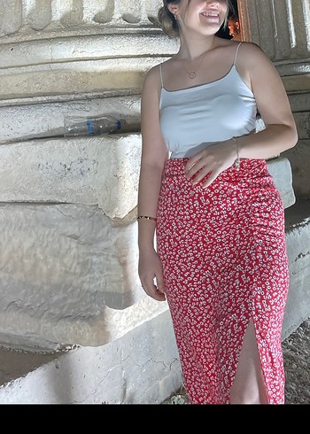 Defacto Midi yırtmaçlı etek