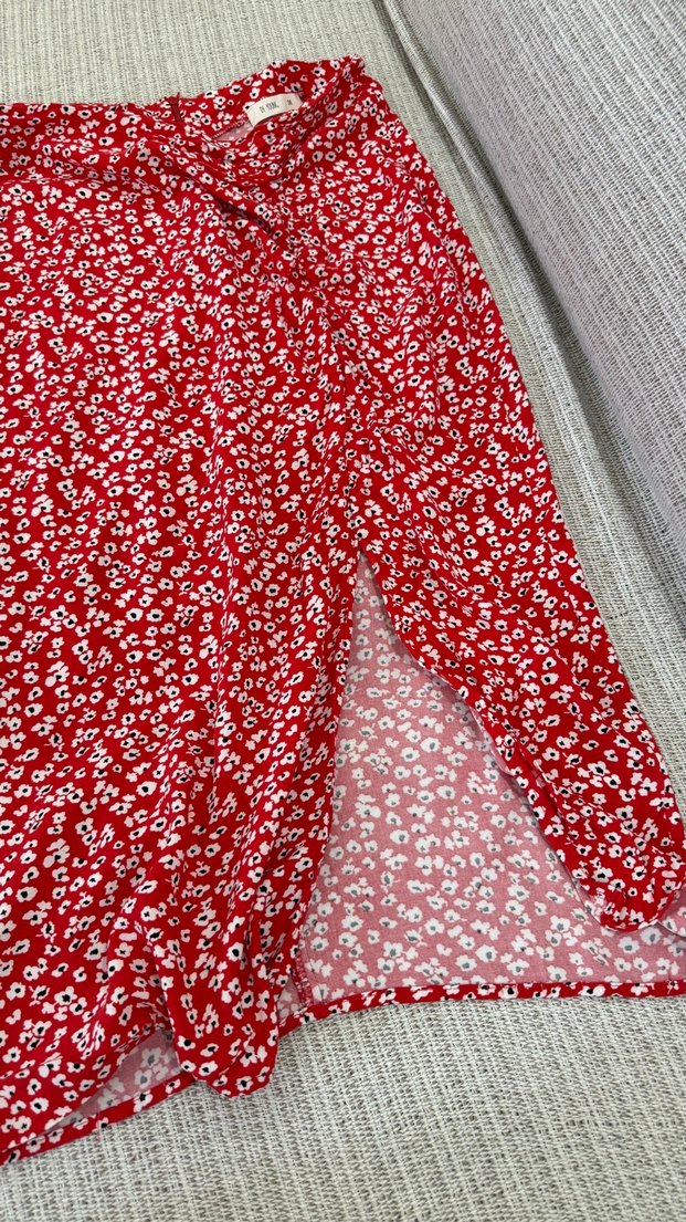 Midi yırtmaçlı etek - Görsel 2