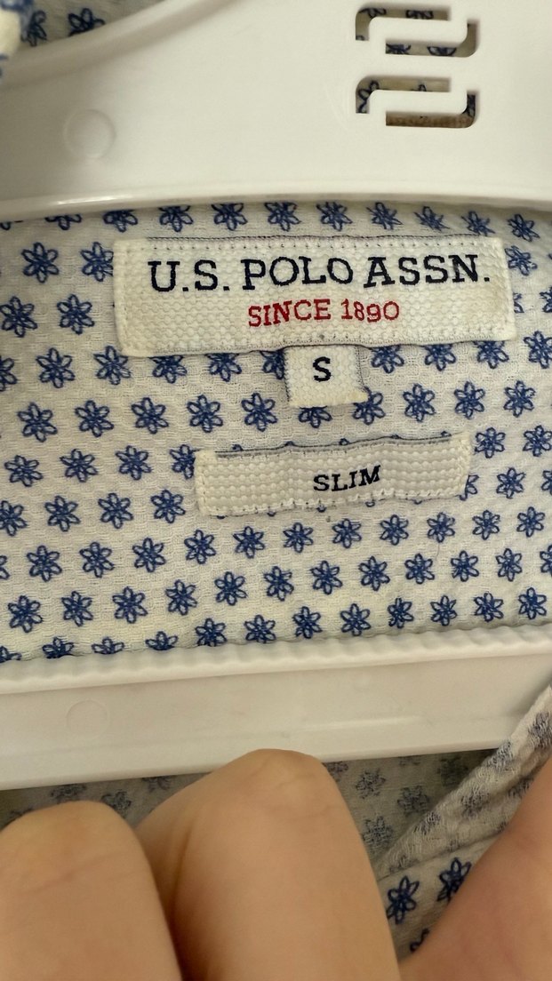 Erkek Beyaz mavi Baskılı Uzun Kollu Gömlek - Görsel 3