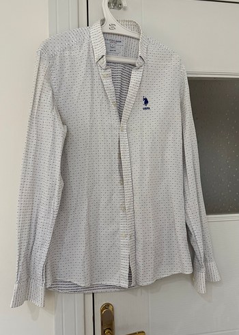 Beyaz Desenli Regular Fit Uzun Kollu Erkek Gömlek