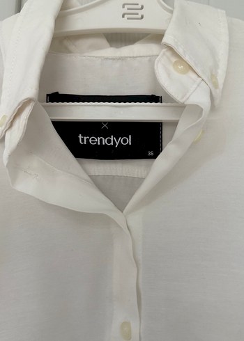 Düğmeli Beyaz Mini Gömlek - Görsel 3