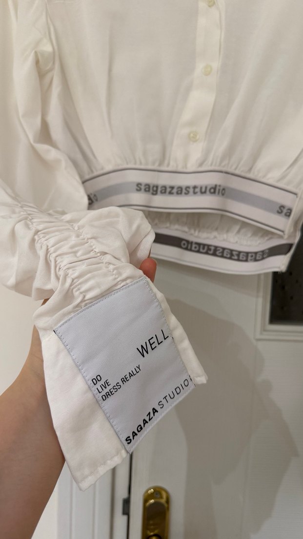 Düğmeli Beyaz Mini Gömlek - Görsel 2