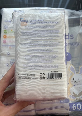 Diğer Bebek Temizleme Pamuğu 60 Adet x5 paket