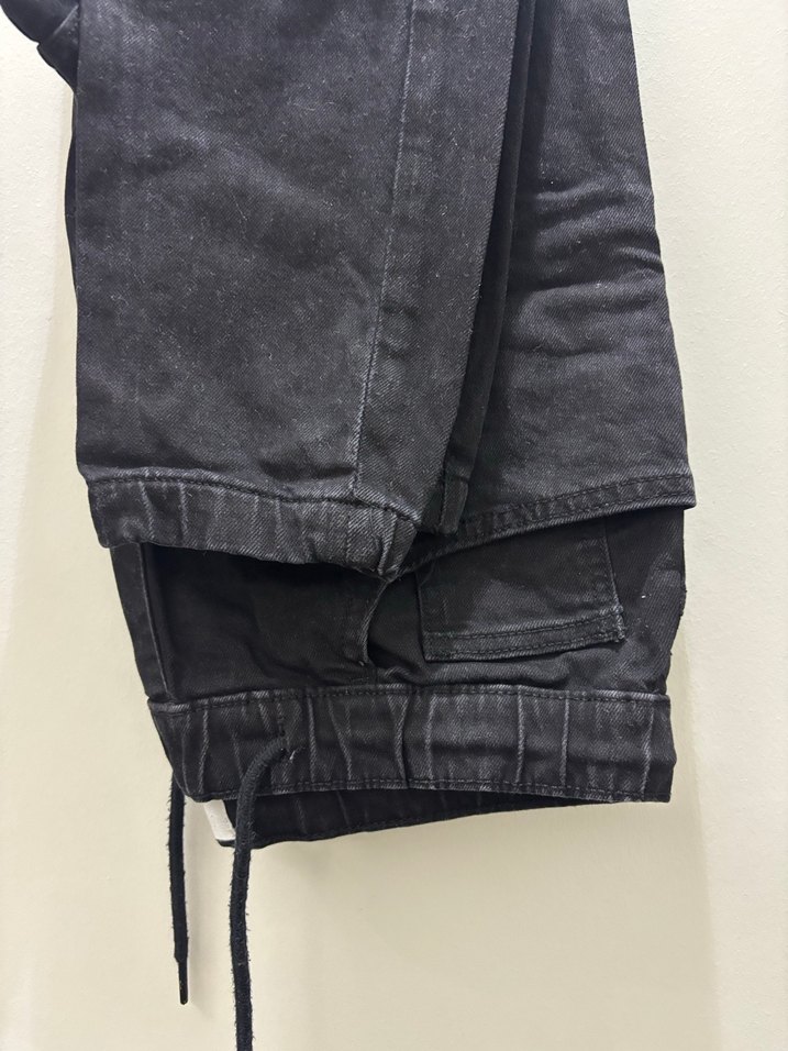 Erkek Siyah Keten Rahat Pantolon - Görsel 2