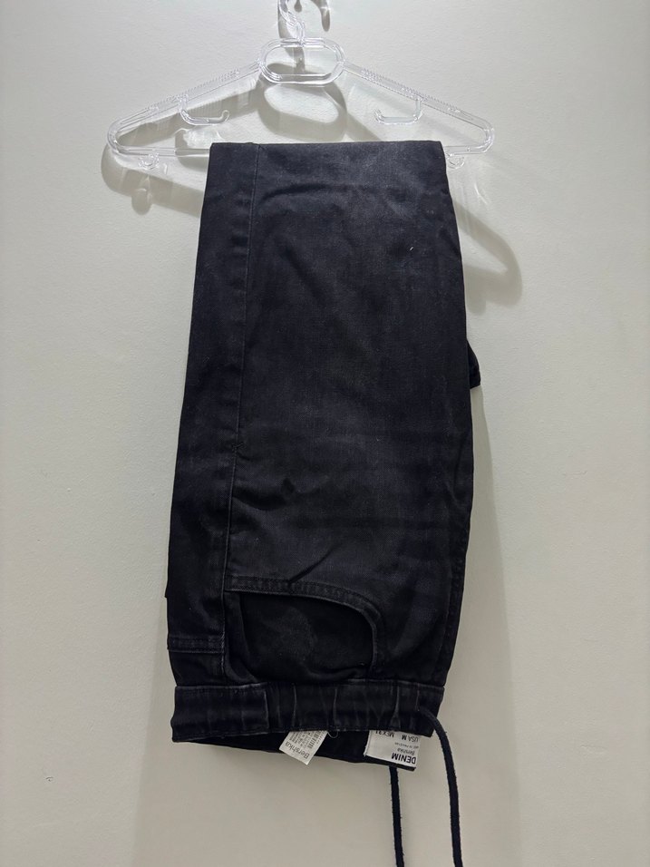 Erkek Siyah Keten Rahat Pantolon - Görsel 3