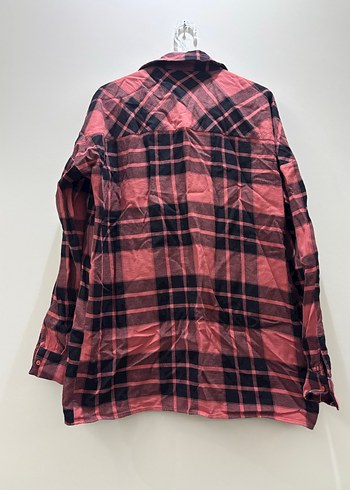 Düğmeli Ekose Kadın Gömlek - Görsel 3