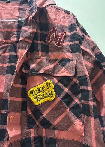 Düğmeli Ekose Kadın Gömlek - Görsel 2