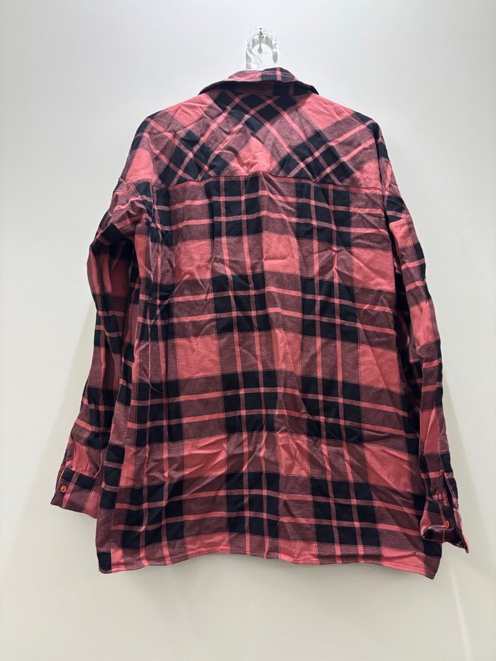 Düğmeli Ekose Kadın Gömlek - Görsel 3